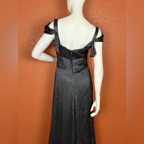 Maryam Torabi custom black maxi dress formal gown in soft fabric.  E48 - Picture 9 of 15